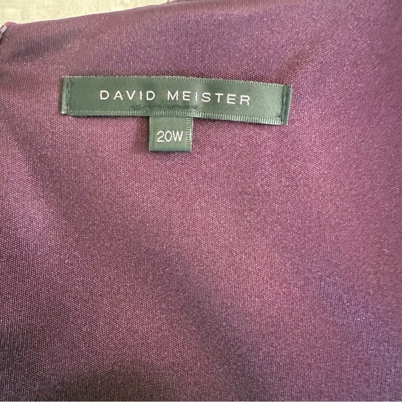 David Meister Plus Size Plum Embellished Sheath Dress - Picture 3 of 7